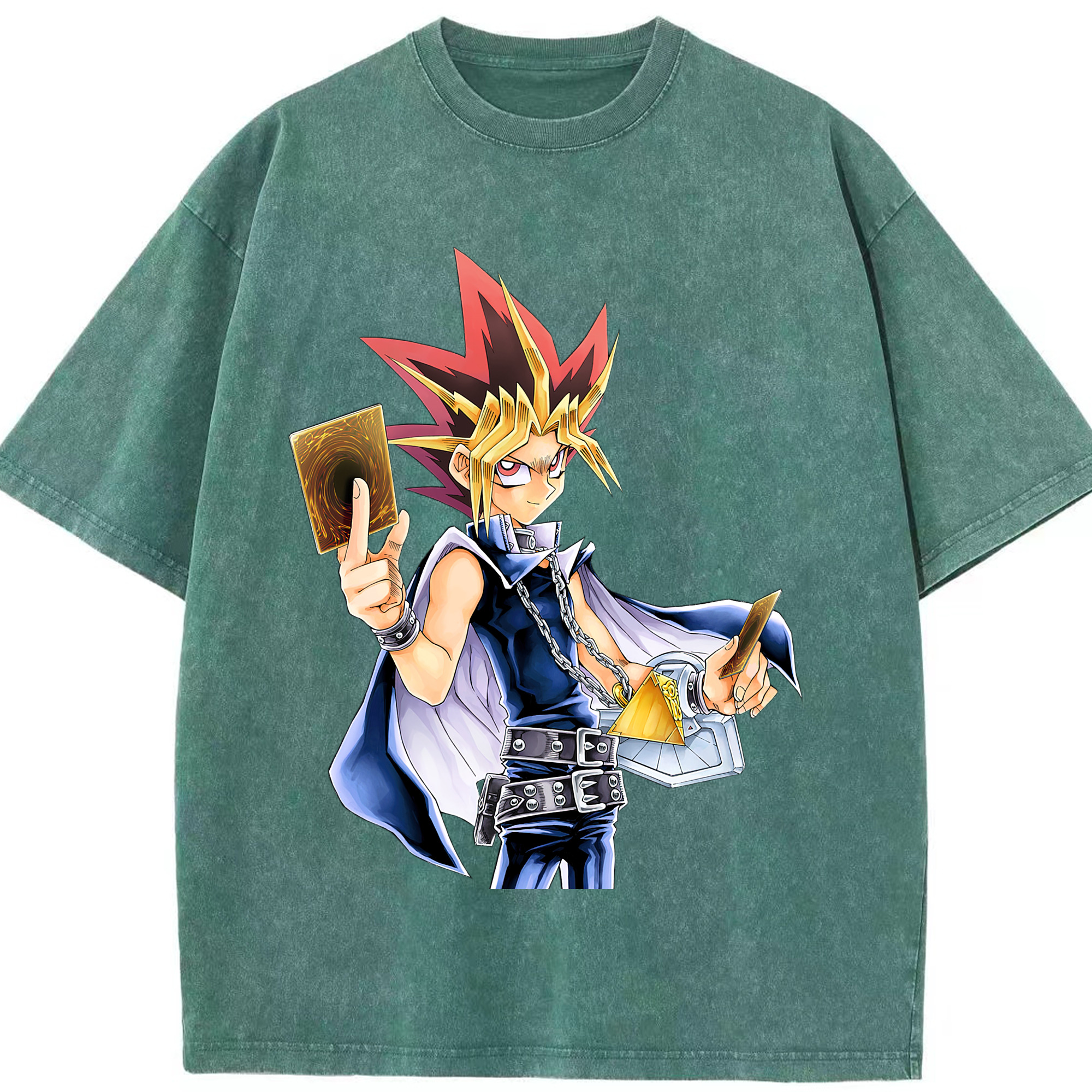 （画像用） 遊☆戯☆王 Yu-Gi-Oh! 綿100% ヴィンテージ風 半袖Tシャツ（フロントプリント）